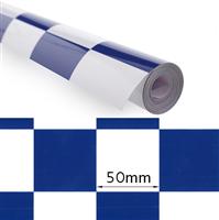 407000045-0 Covering Film Large Pattern Grill-Work Blue/White (5mtr)
